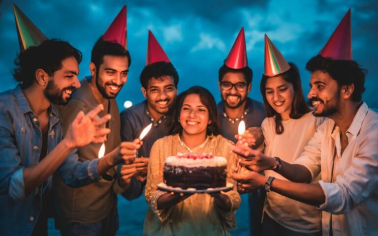 a_group_of_young_Indians_celebrating_a_birthday